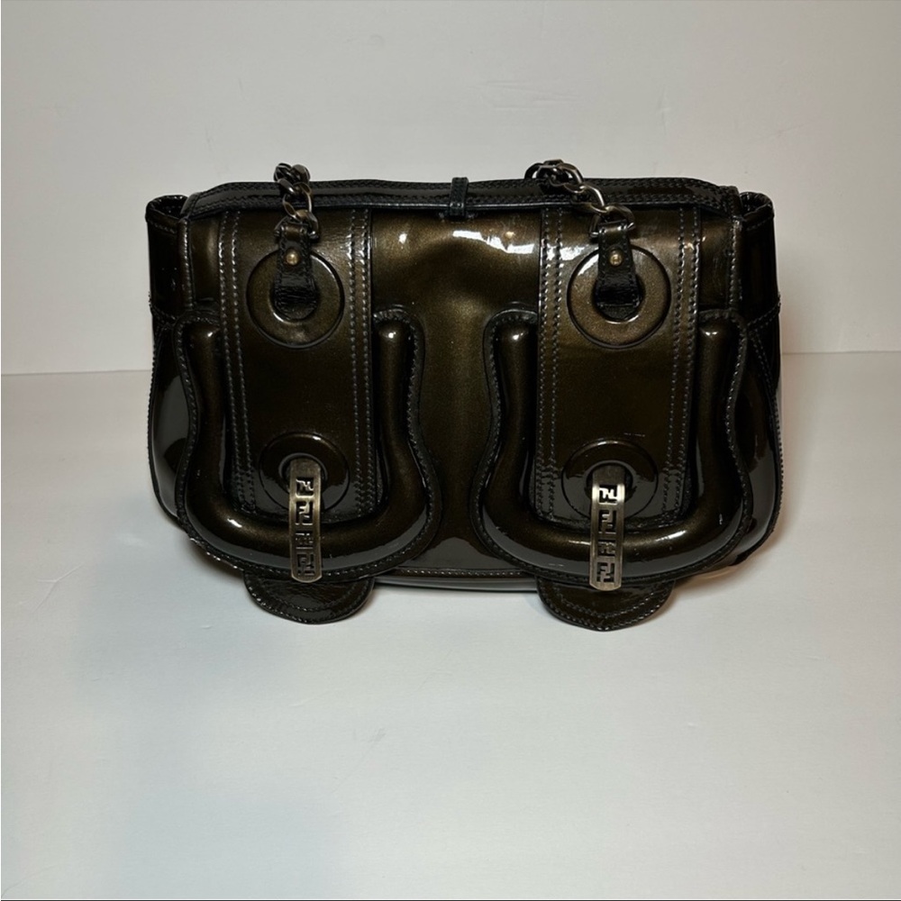 Authentic Fendi patent leather brown B-Bag - Picture 7 of 15
